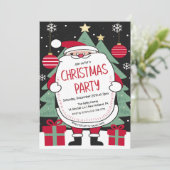 Kerstmis feestdag uitnodiging (Staand voorkant)