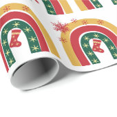 Kerstmis feestdag vun regenboogcadeau cadeaupapier (Rol Hoek)