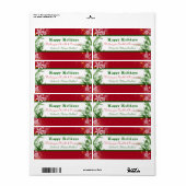 Kerstmis, feestdag, waslabel etiket (Full Sheet)