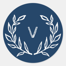 Kerstmis, feestdag, zeemacht ronde sticker