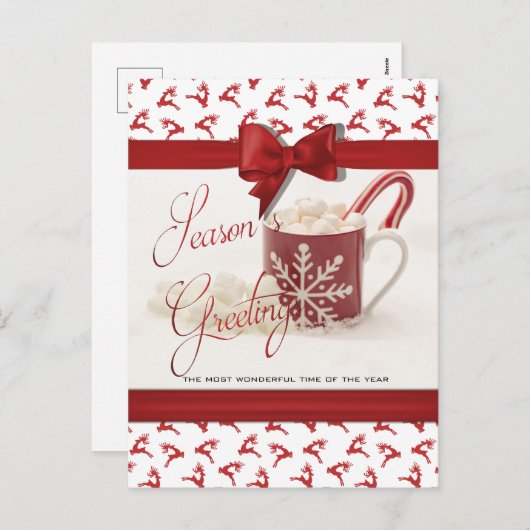 Kerstmis Feestdagen, Beste tijd van het Jaar Feestdagenkaart (Voorkant / Achterkant)