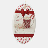 Kerstmis Feestdagen, Beste tijd van het Jaar Keramisch Ornament (Rechts)