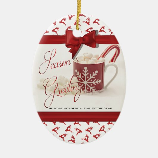 Kerstmis Feestdagen, Beste tijd van het Jaar Keramisch Ornament (Voorkant)