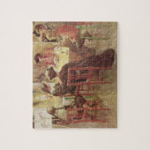 Kerstmis Feestdagen, café. in "Lasst Licht Hinin"  Legpuzzel (Verticaal)