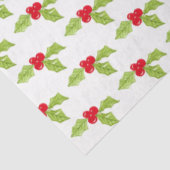 Kerstmis Feestdagen Festive Holly Two Tone Pattern Tissuepapier (Detail)