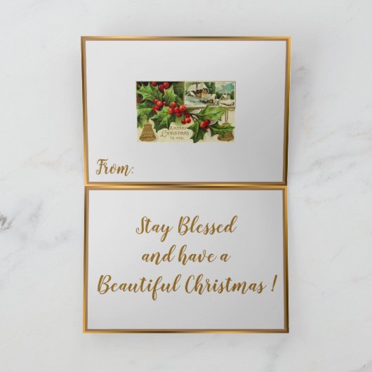  kerstmis feestdagen kaart (Binnen)