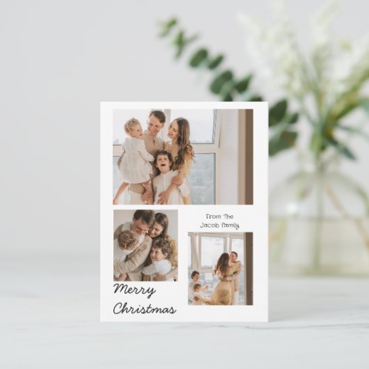 Kerstmis feestdagen Modern Typografie 3-foto (Staand voorkant)