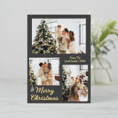 Kerstmis feestdagen Modern Typografie 3-foto (Staand Voorkant)