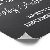 Kerstmis Feestdagen Neutrale Zwangerschapsaankondi Poster (Hoek)