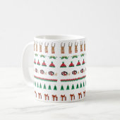 Kerstmis Feestdagen Red Green Coffee Cup Mok (Voorkant links)