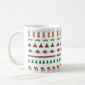 Kerstmis Feestdagen Red Green Coffee Cup Mok (Links)