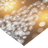 Kerstmis, Feestdagen, Sneeuwvlokken, Goud, Glans Korte Tafelloper (Hoek)