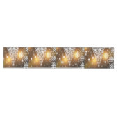 Kerstmis, Feestdagen, Sneeuwvlokken, Goud, Glans Medium Tafelloper (Horizontaal)