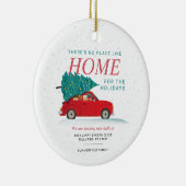 Kerstmis Feestdagen Verplaatsende aankondiging Rod Keramisch Ornament (Rechts)