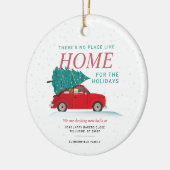 Kerstmis Feestdagen Verplaatsende aankondiging Rod Keramisch Ornament (Links)