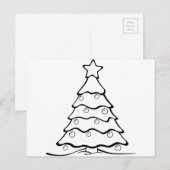 Kerstmis, feestdagen, vreugde, groene kleuren, boo feestdagenkaart (Voorkant / Achterkant)