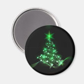 Kerstmis, feestdagen, vreugde, groene kleuren, boo magneet (Voorkant / Achterkant)