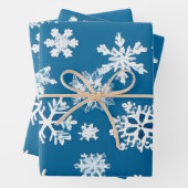 Kerstmis Feestdagen Winter Snowflake Patroon Xmas Inpakpapier Vel (In situ)