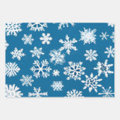 Kerstmis Feestdagen Winter Snowflake Patroon Xmas Inpakpapier Vel (Voorkant)