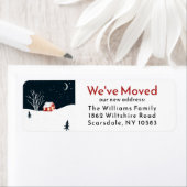 Kerstmis Feestdagen Winter We hebben New Home verp Etiket (Insitu)