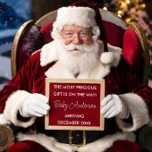 Kerstmis Feestdagen Zwangerschapsaankondiging Poster