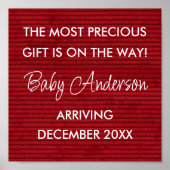 Kerstmis Feestdagen Zwangerschapsaankondiging Poster (Voorkant)