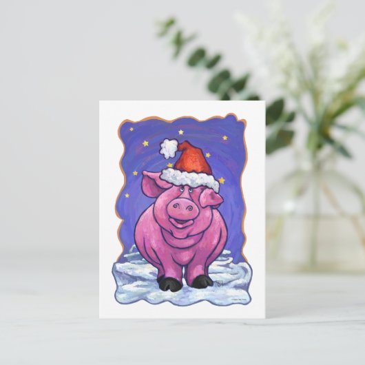 Kerstmis Feestdagenkaart (Staand voorkant)