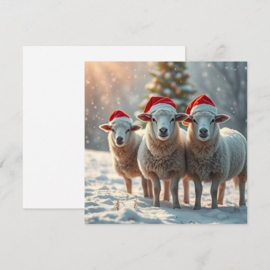 Kerstmis Feestdagenkaart (Voorkant / Achterkant)