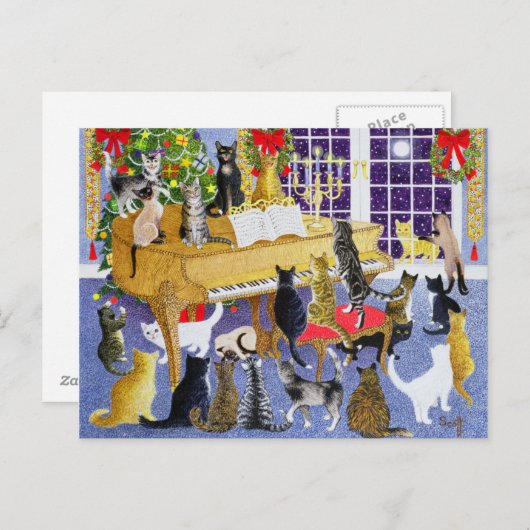 Kerstmis Feestdagenkaart (Voorkant / Achterkant)