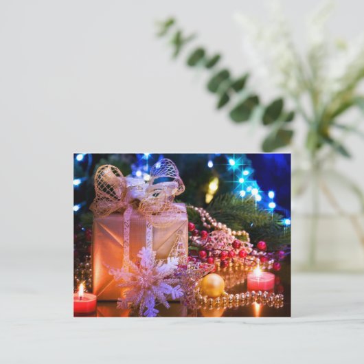 Kerstmis Feestdagenkaart (Staand voorkant)