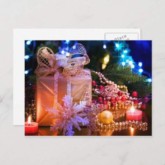 Kerstmis Feestdagenkaart (Voorkant / Achterkant)