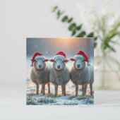 Kerstmis Feestdagenkaart (Staand voorkant)