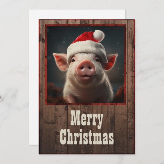 Kerstmis Feestdagenkaart (Voorkant / Achterkant)