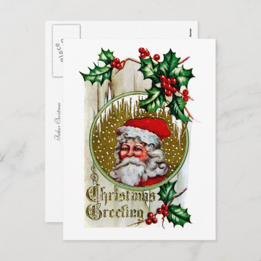 Kerstmis Feestdagenkaart (Voorkant / Achterkant)