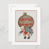 Kerstmis Feestdagenkaart (Voorkant / Achterkant)