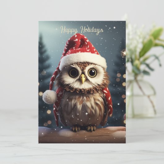 Kerstmis Feestdagenkaart (Staand voorkant)