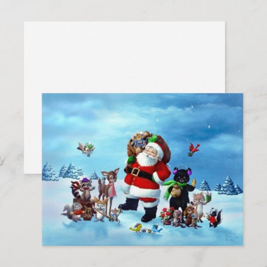 Kerstmis Feestdagenkaart (Voorkant / Achterkant)