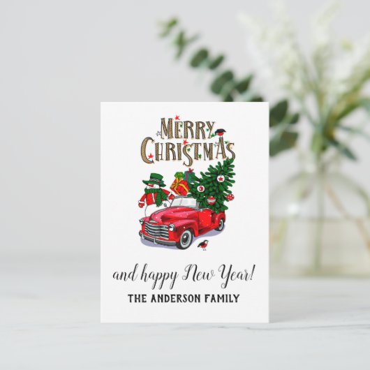  Kerstmis Feestdagenkaart (Staand voorkant)