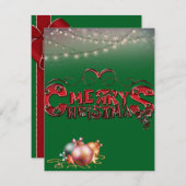 Kerstmis Feestdagenkaart (Voorkant / Achterkant)