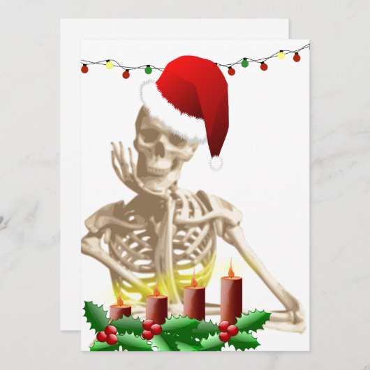 kerstmis feestdagenkaart (Voorkant / Achterkant)