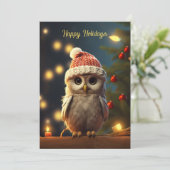 Kerstmis Feestdagenkaart (Staand voorkant)