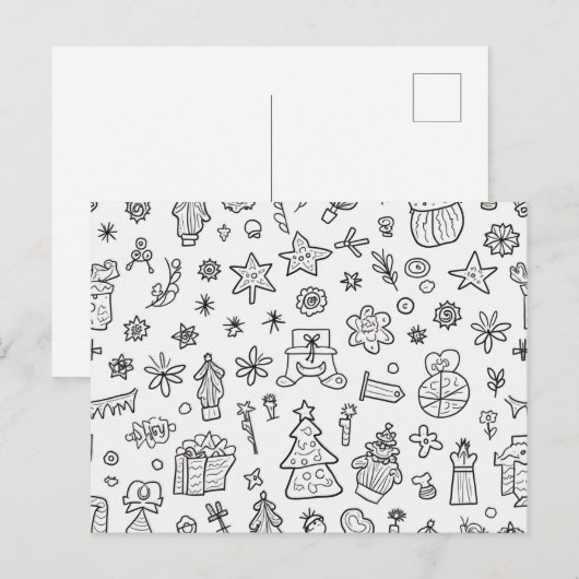 Kerstmis Feestdagenkaart (Voorkant / Achterkant)