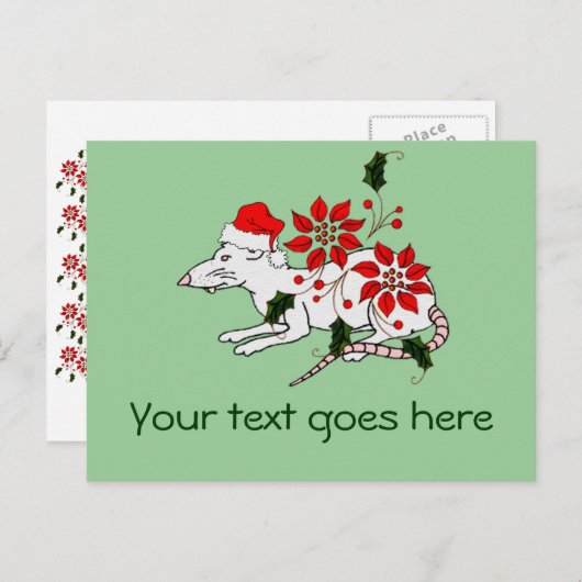 Kerstmis Feestdagenkaart (Voorkant / Achterkant)