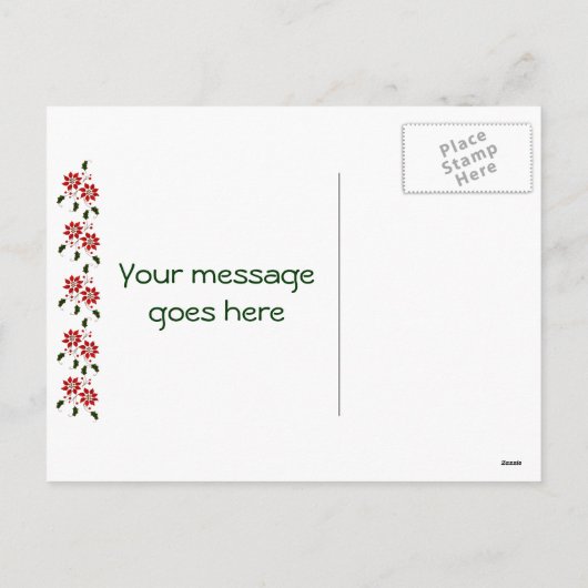 Kerstmis Feestdagenkaart (Achterkant)