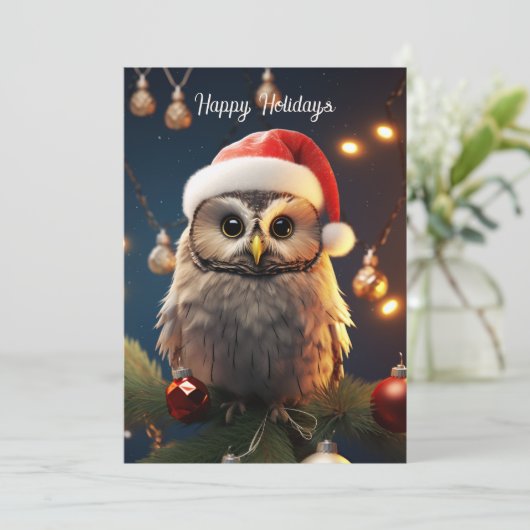 Kerstmis Feestdagenkaart (Staand voorkant)