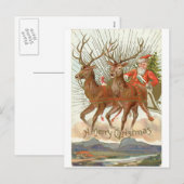 Kerstmis Feestdagenkaart (Voorkant / Achterkant)