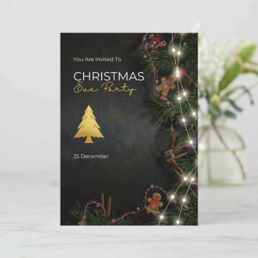 Kerstmis Feestdagenkaart (Staand voorkant)