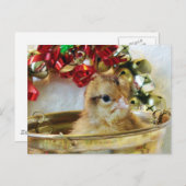 Kerstmis Feestdagenkaart (Voorkant / Achterkant)