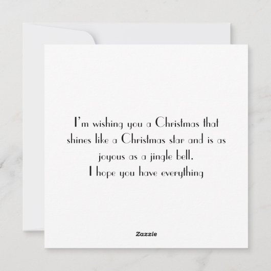 Kerstmis! Feestdagenkaart (Achterkant)