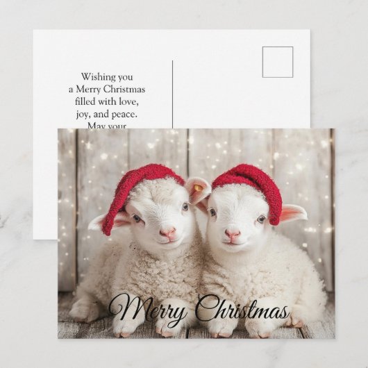 Kerstmis Feestdagenkaart (Voorkant / Achterkant)